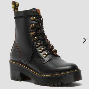 Dr. Martens Leona Black Combat Boots GUC sz 36